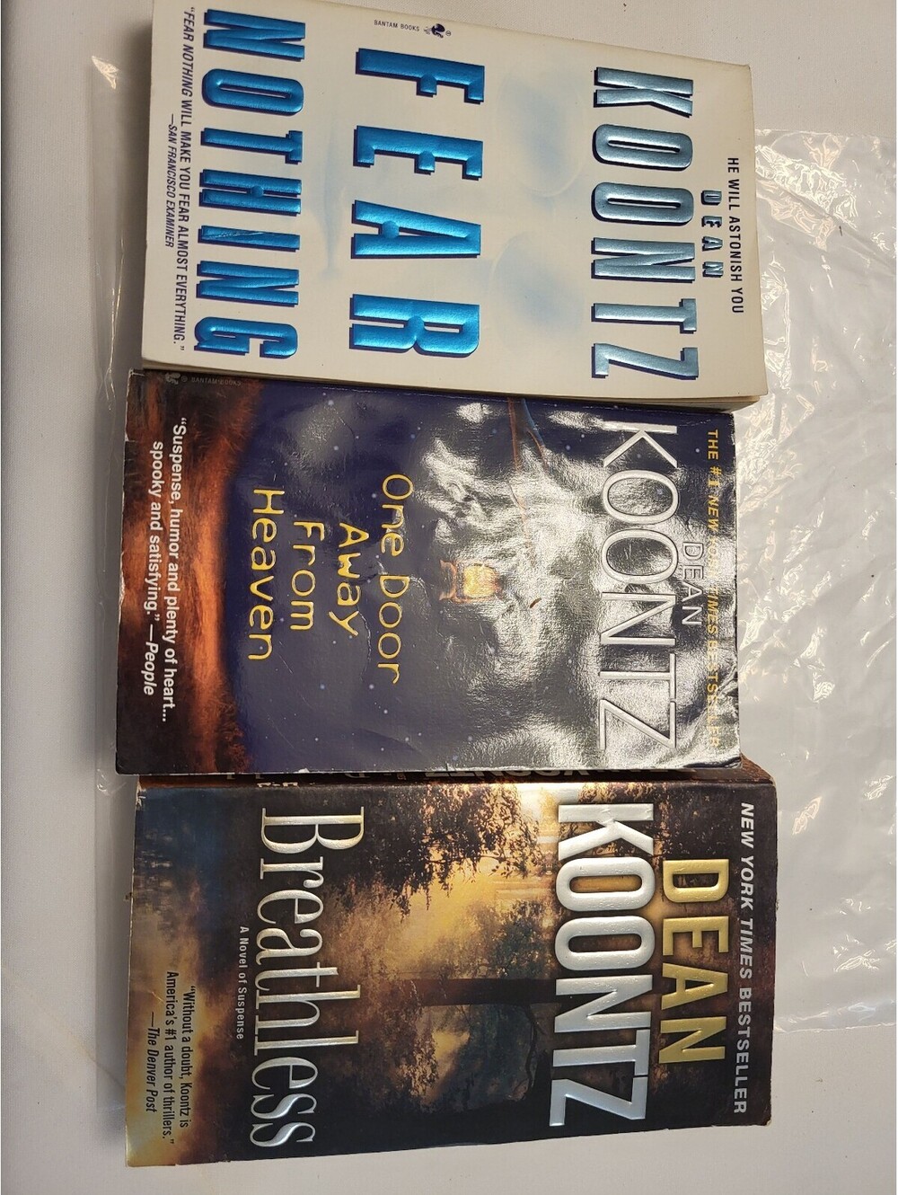 Dean Koontz 3-Book Set: Fear Nothing, One Door Away From Heaven, Breathless